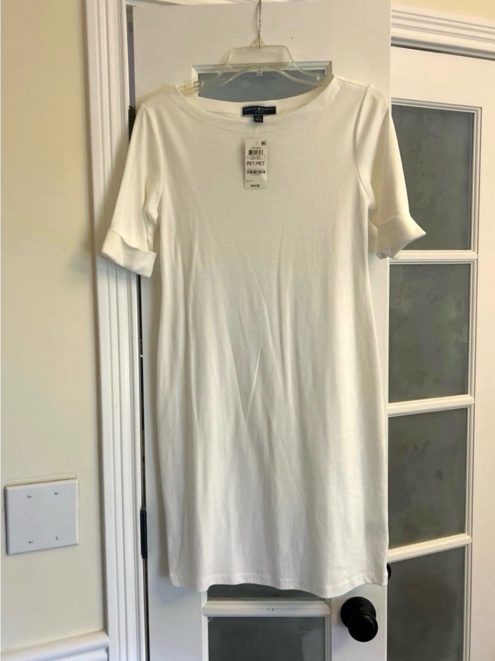 Karen Scott White Short Sleeve Shift Dress
